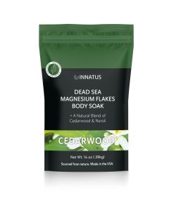 Pure Dead Sea Magnesium Flakes Restful Soak – Relaxing & Replenishing 14oz Bath Soak – Infused with Cedarwood & Neroli Oils for Muscle Relief & Deep S