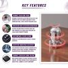 Metal Mini Torpedo Fidget Spinner - Premium Aluminum Desk Gyroscope & Pocket EDC Sensory Toy for High-Stress Relief, Focus, and DIY Glow Customization
