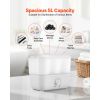 Hot Towel Warmer, 1.1 gal Small Towel Steamer with Clip & Indicator, Holds 12-15 Towels, Portable Facial Warmer Quickly Heats Up in 5 Minutes, for Spa