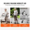 Folding Walker on Wheels, 3-in-1 Stand-Assist Folding Walkers with Adjustable Height and Width