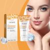 Orange Enzyme Mild Exfoliating Facial Gel, Gentle Face Skin Exfoliator for Dead Skin Removal, Hydrating Brightening Facial Cleansing Gel
