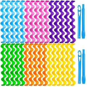 Heatless Hair Curlers Wave Curls Styling Kit For Women Girls On Hair Care - 30 Pcs - 6 Colors - 55 Cm 11.81 Inch (Option: 55cm)